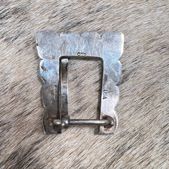 Case Trading Post CTP Sterling Silver Native American Buckle Set